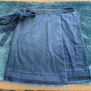 Anthropologie Cloth & Stone wrap denim skirt